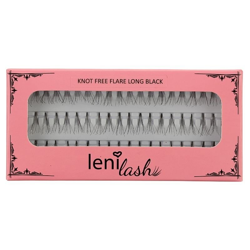 lenilash - Knotenfreie Einzelwimpern Flare Long Black ca. 15 mm