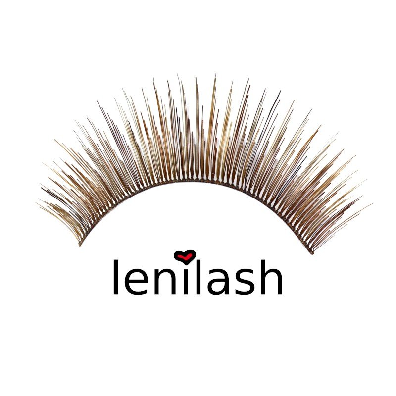 lenilash - Falsche Wimpern - Braun - Echthaar - 154
